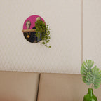 AMERICAN GOTHIC BLING Estante Ovalado Decorativo en Efecto Roble