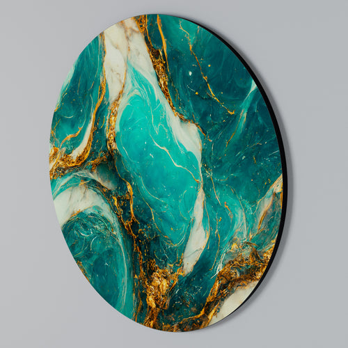 GILDED WHISPERS Round Wall Art