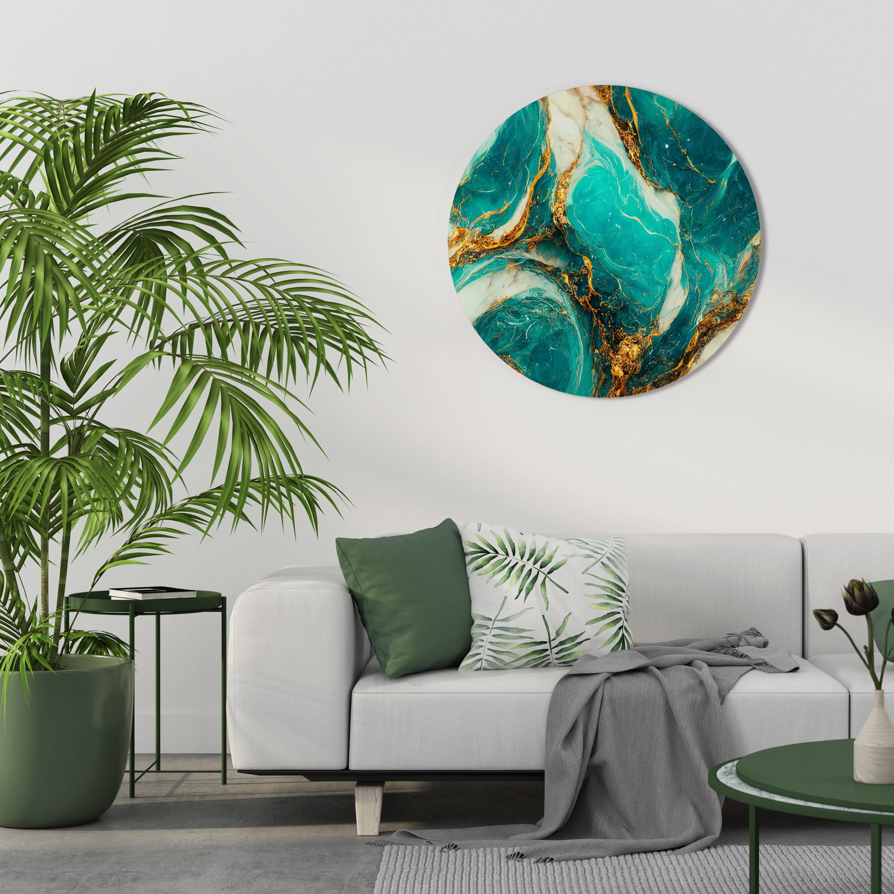 GILDED WHISPERS Round Wall Art