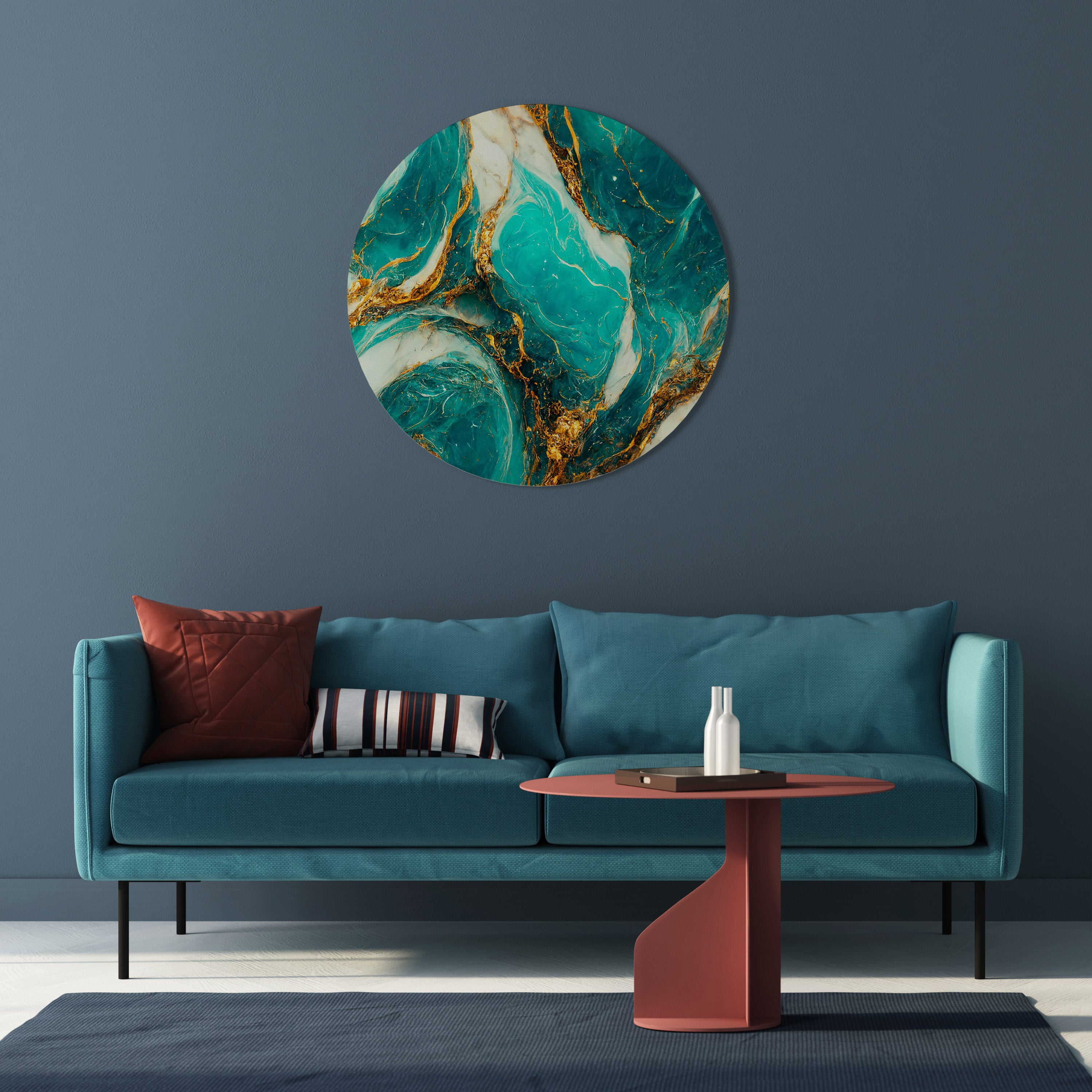GILDED WHISPERS Round Wall Art