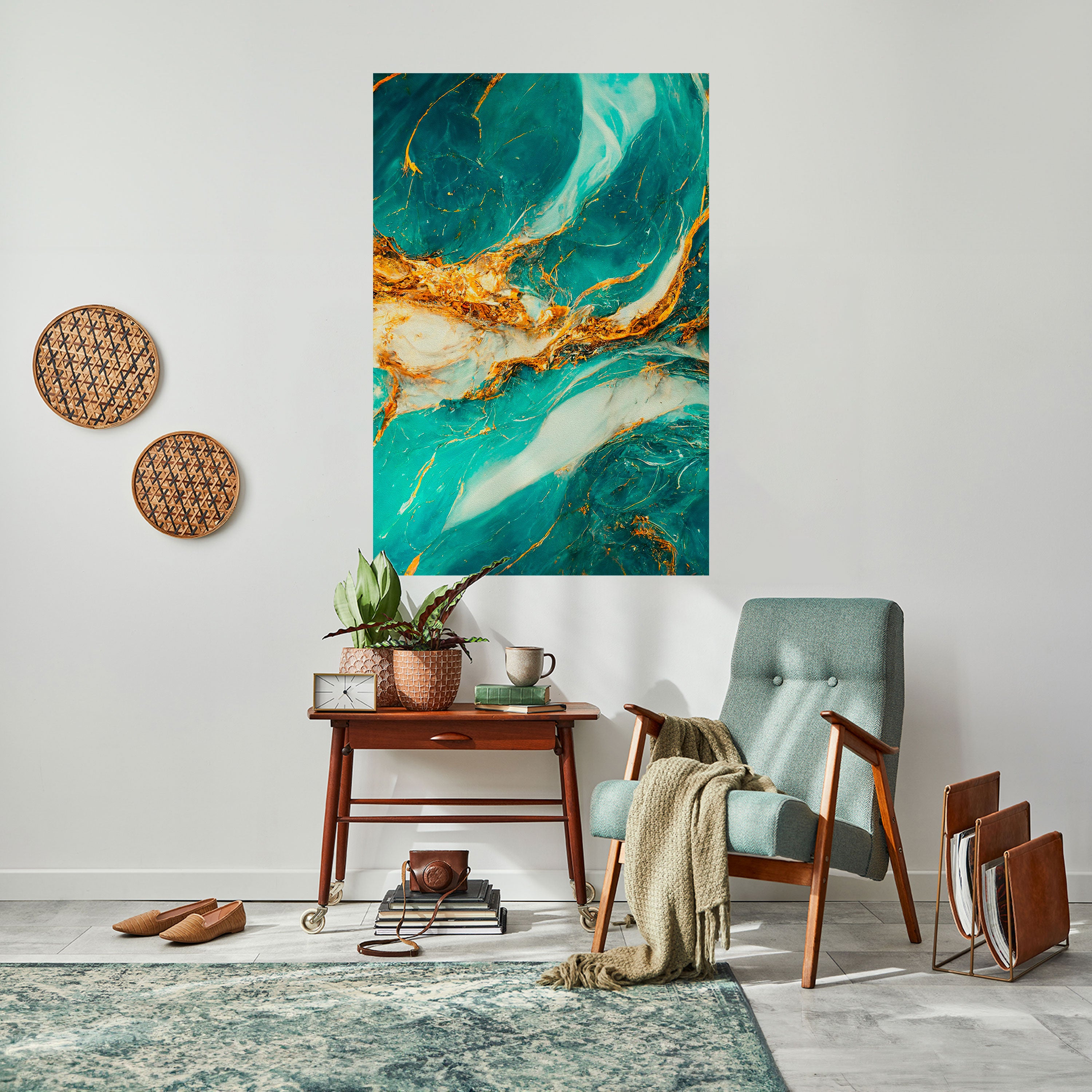 GILDED WHISPERS Peel and Stick Vertical Poster