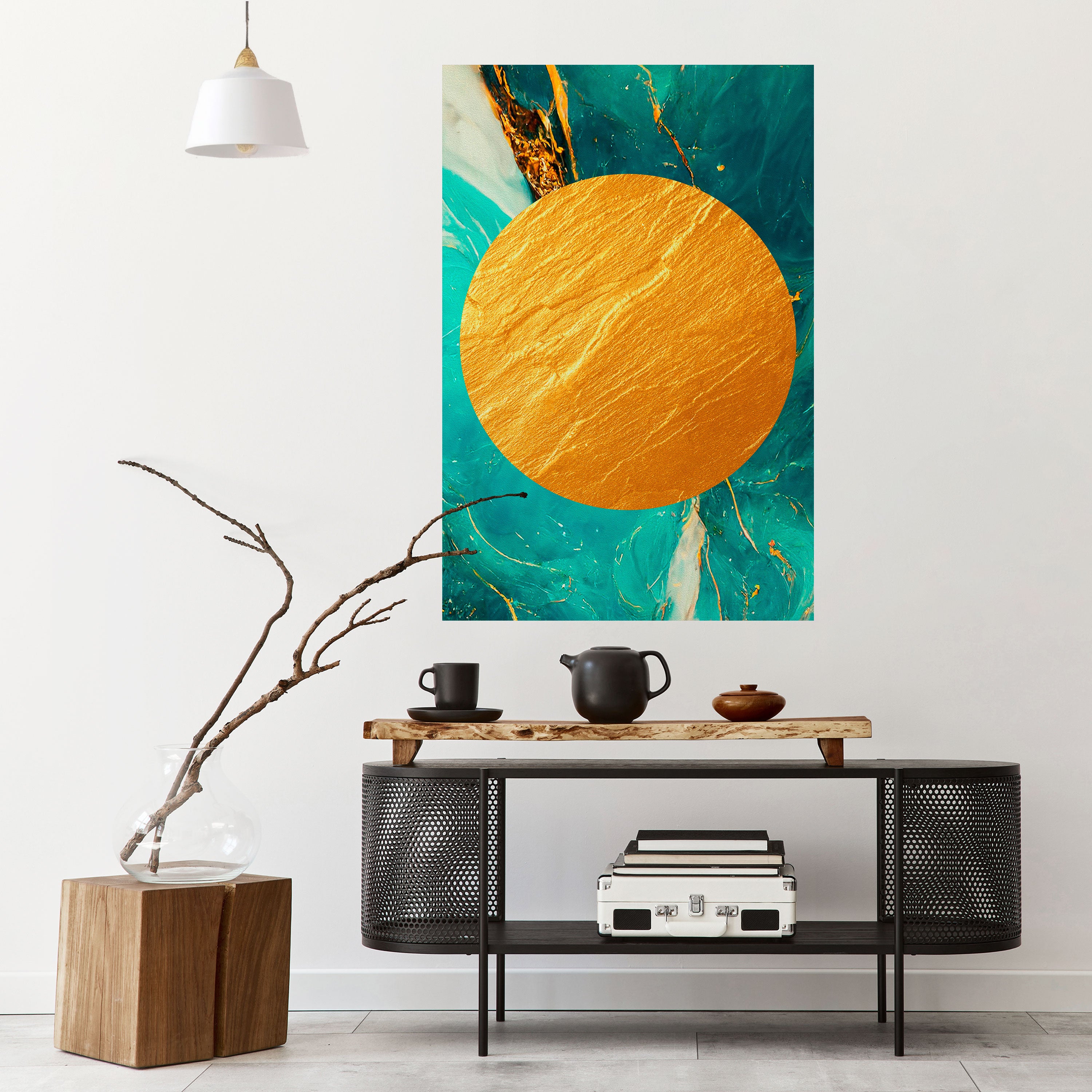 ETHEREAL AZURE Peel and Stick Vertical Poster