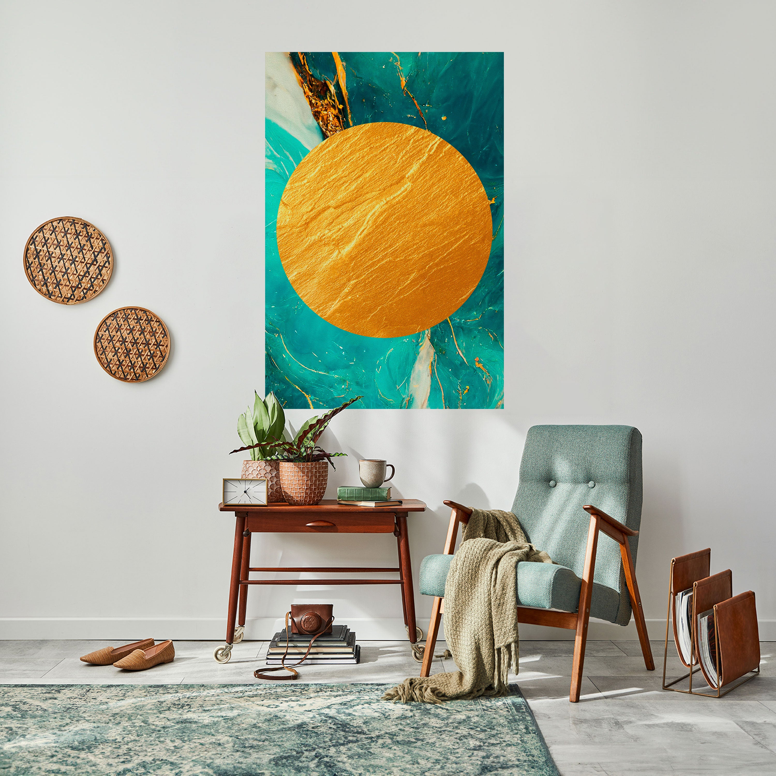 ETHEREAL AZURE Peel and Stick Vertical Poster