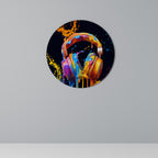 MUSIC IS MY EXTASY Decoración de Pared Redonda