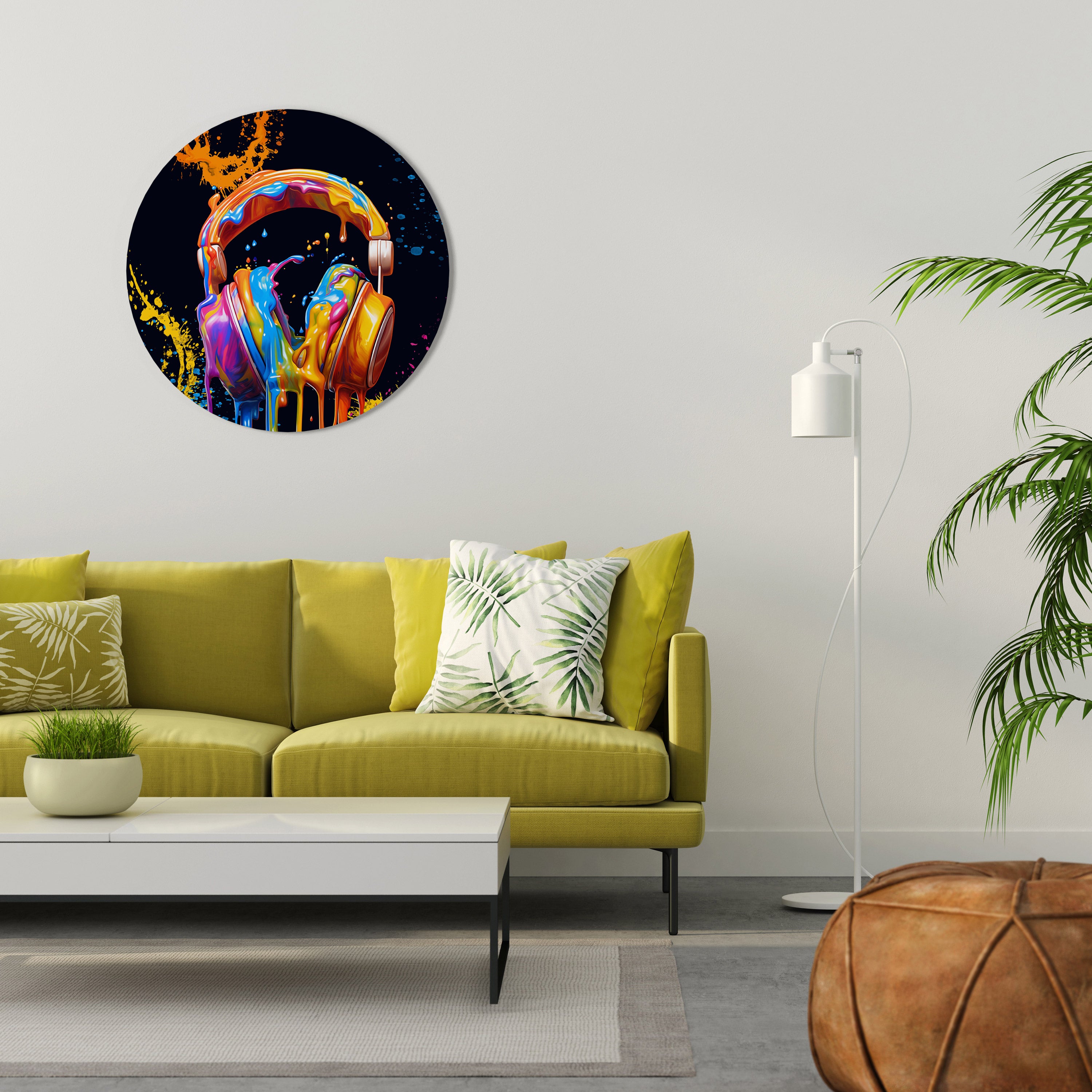 MUSIC IS MY EXTASY Round Wall Art