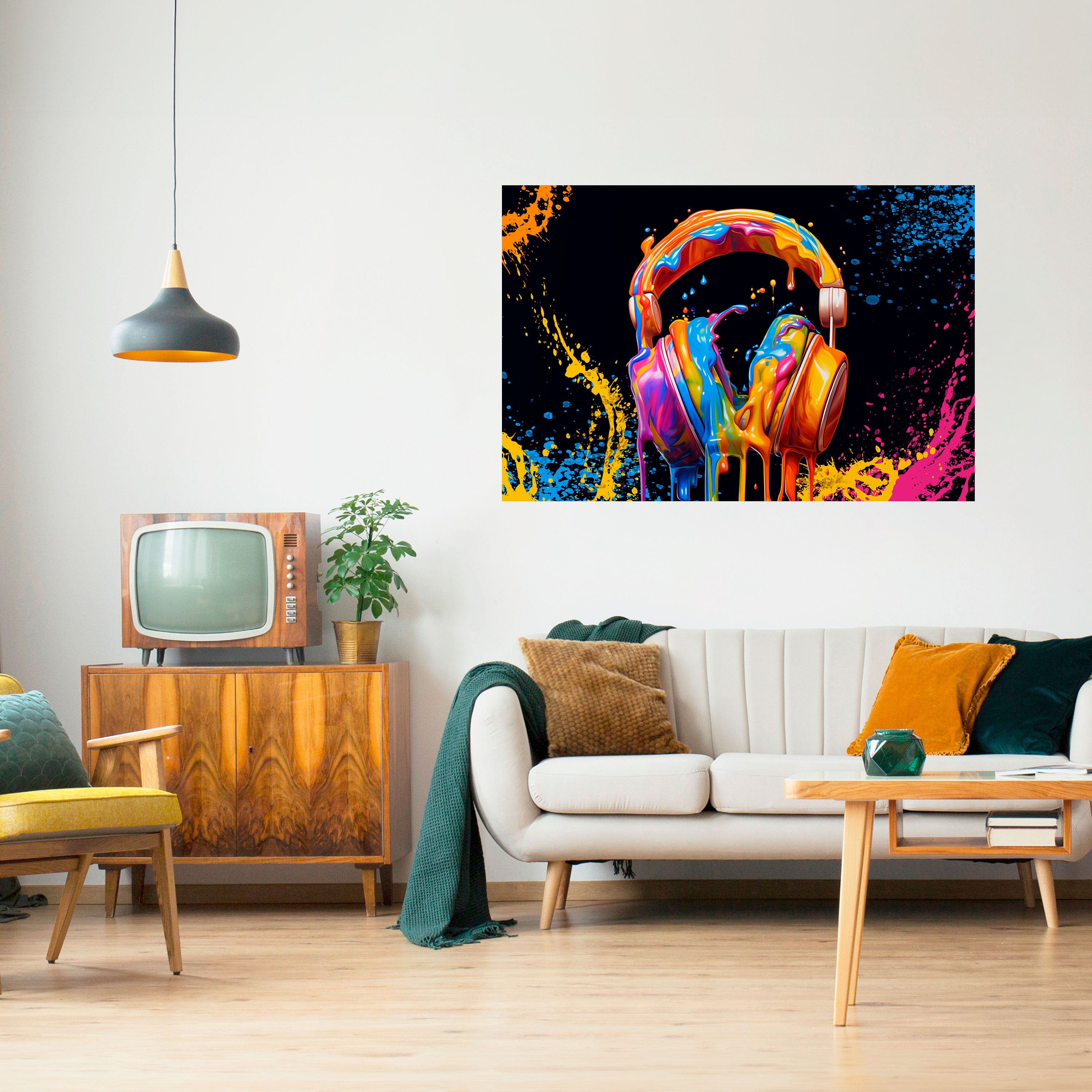 LA MÚSICA ES MI ÉXTASIS Póster horizontal autoadhesivo