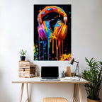 MUSIC IS MY EXTASY Peel and Stick Vertical Poster