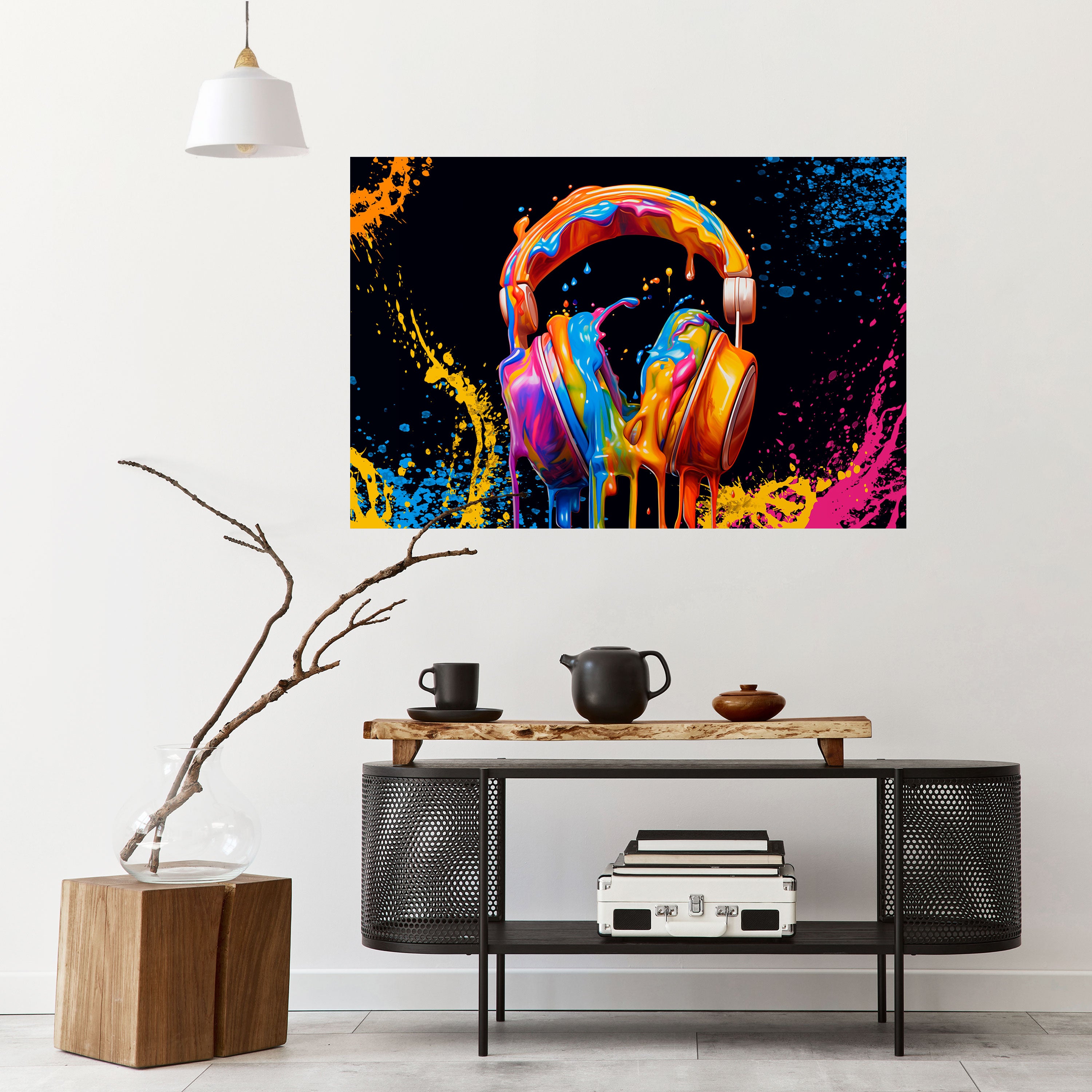 LA MÚSICA ES MI ÉXTASIS Póster horizontal autoadhesivo