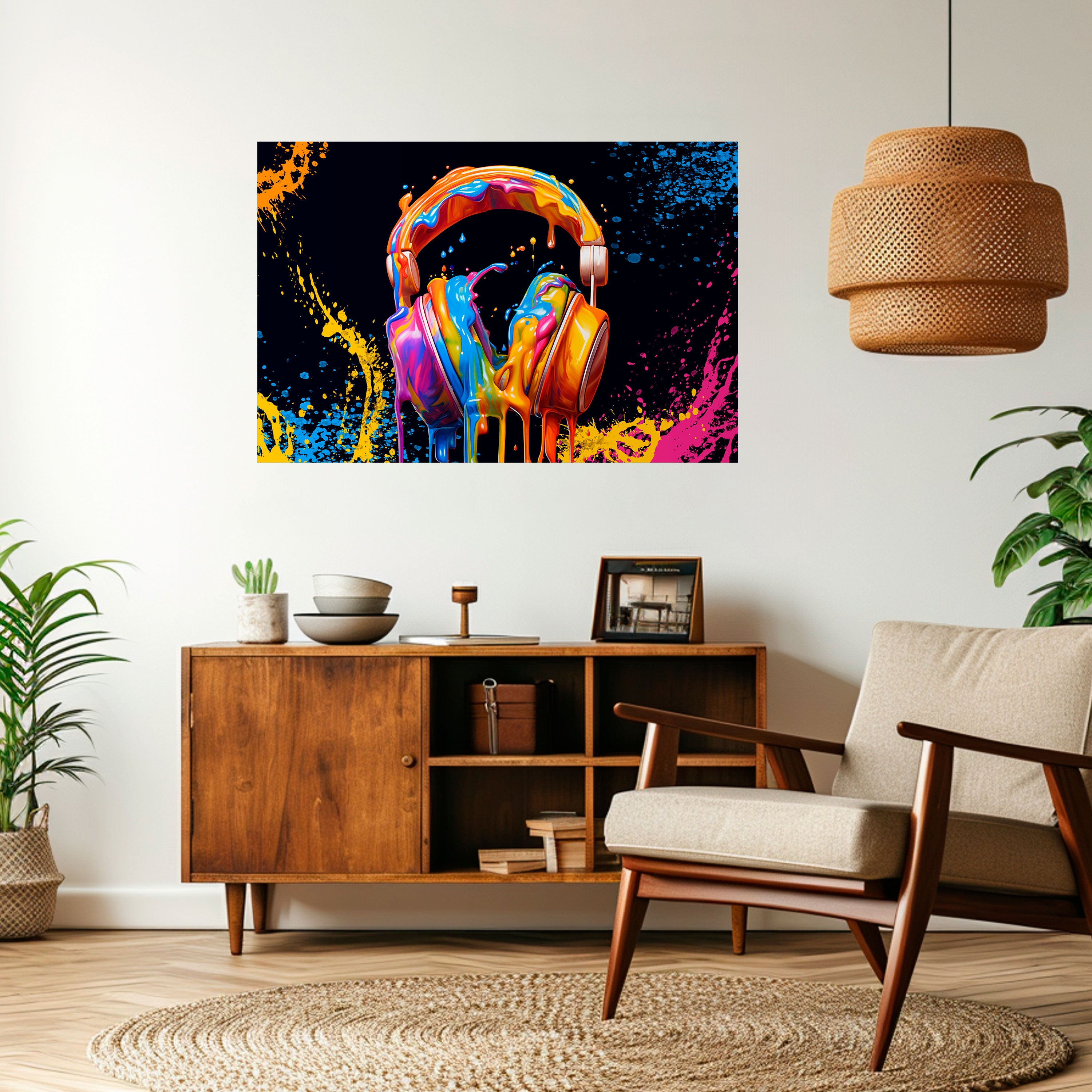 LA MÚSICA ES MI ÉXTASIS Póster horizontal autoadhesivo