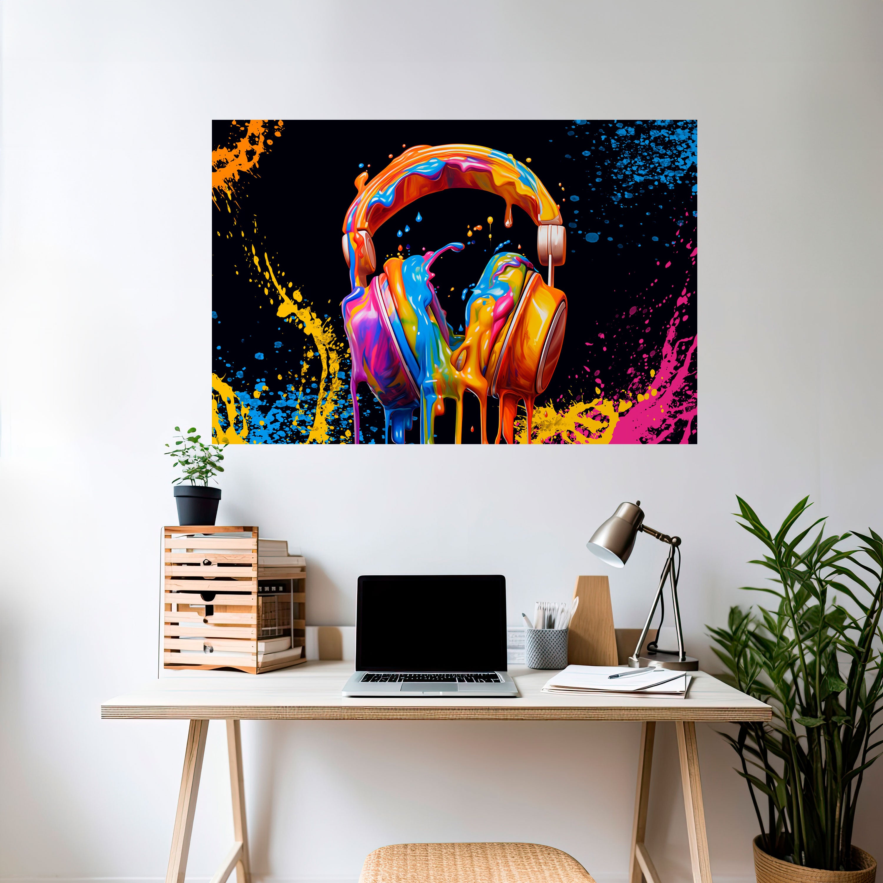 LA MÚSICA ES MI ÉXTASIS Póster horizontal autoadhesivo