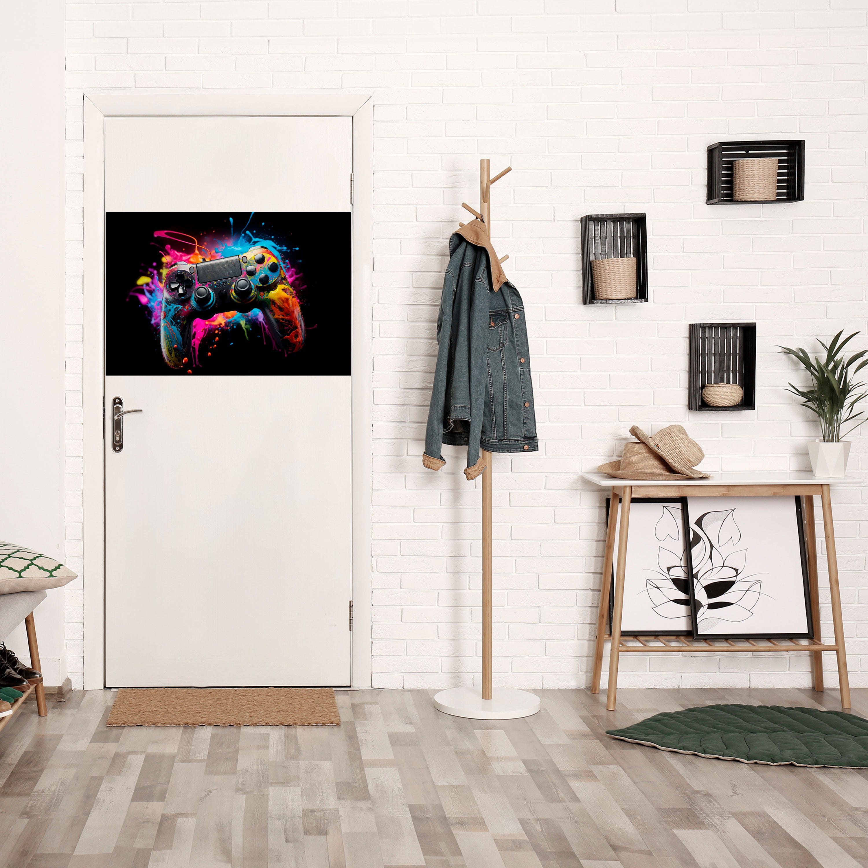 Póster horizontal autoadhesivo "JUEGO CIBERNÉTICO"