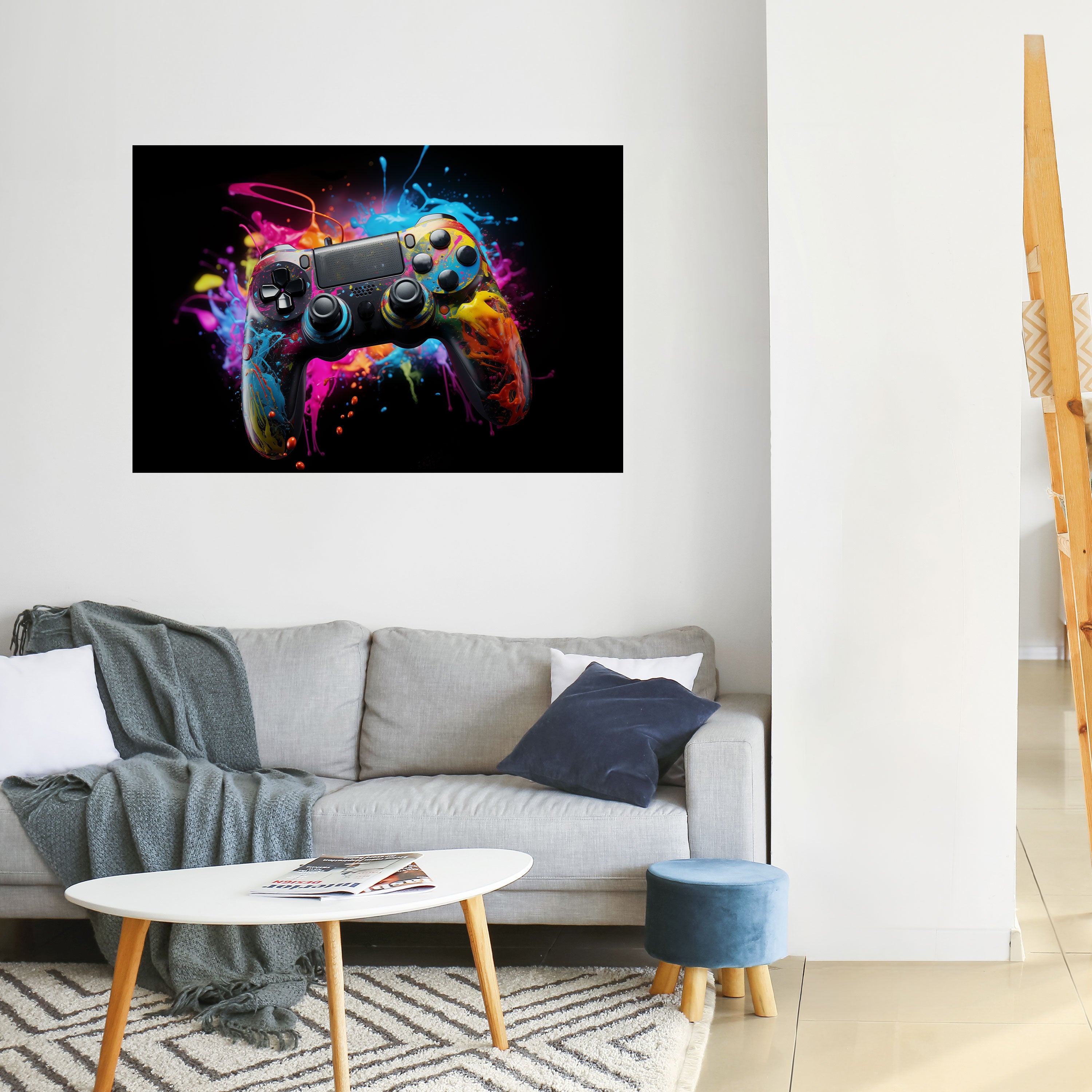 Póster horizontal autoadhesivo "JUEGO CIBERNÉTICO"