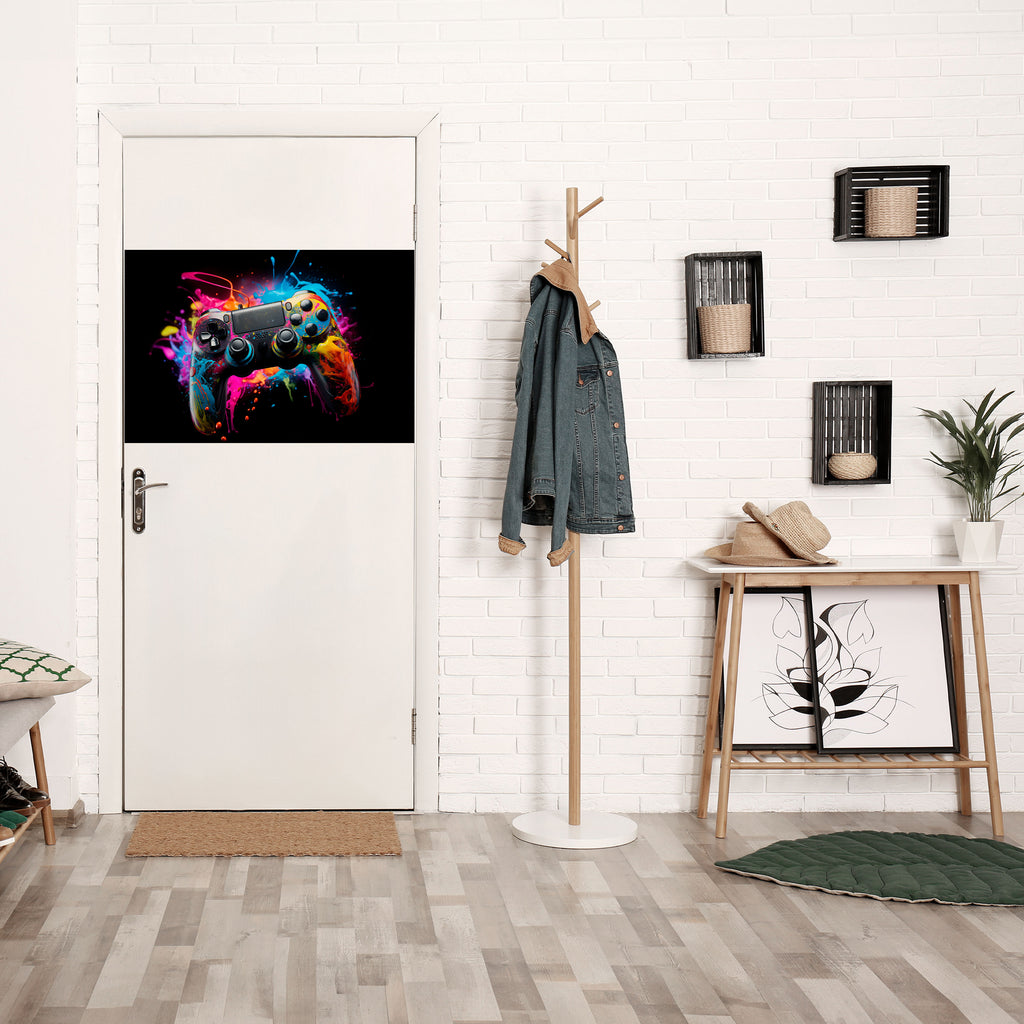 Póster horizontal autoadhesivo "JUEGO CIBERNÉTICO"