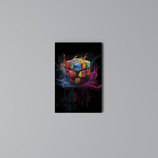 CUBE FUSION Cuadro en lienzo vertical