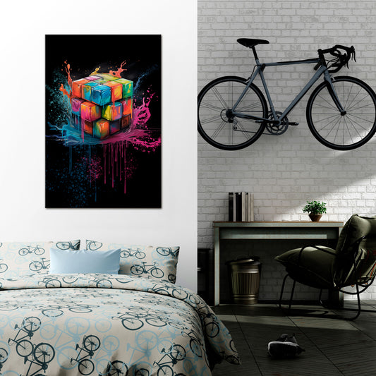 CUBE FUSION Cuadro en lienzo vertical