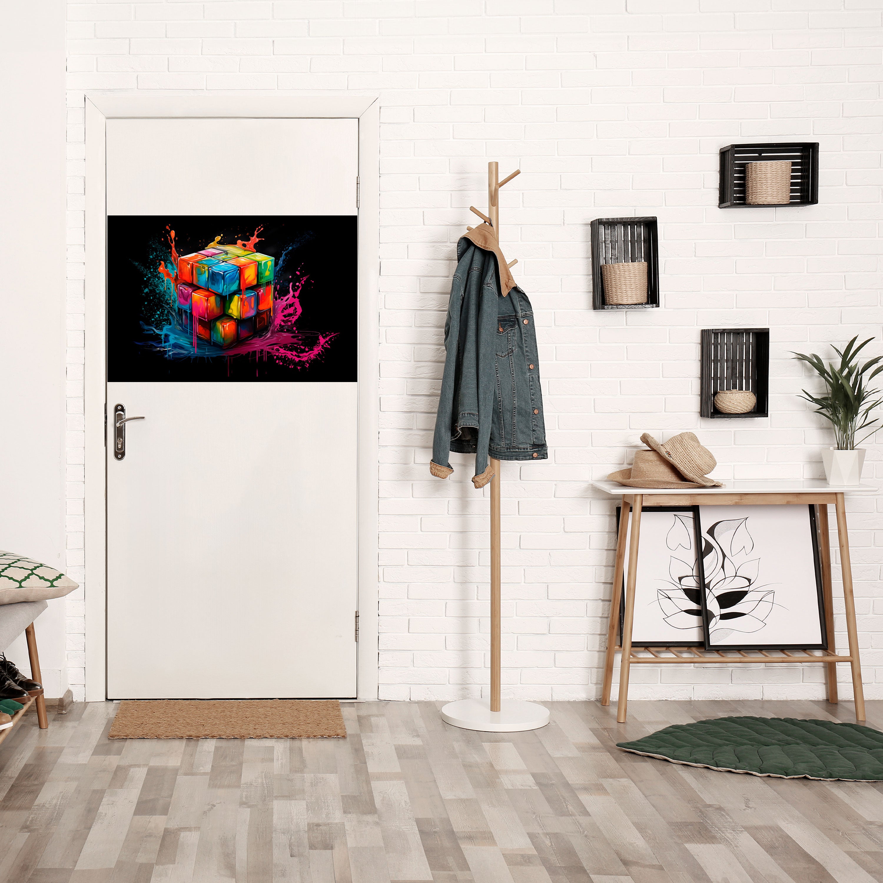 Póster horizontal autoadhesivo CUBE FUSION