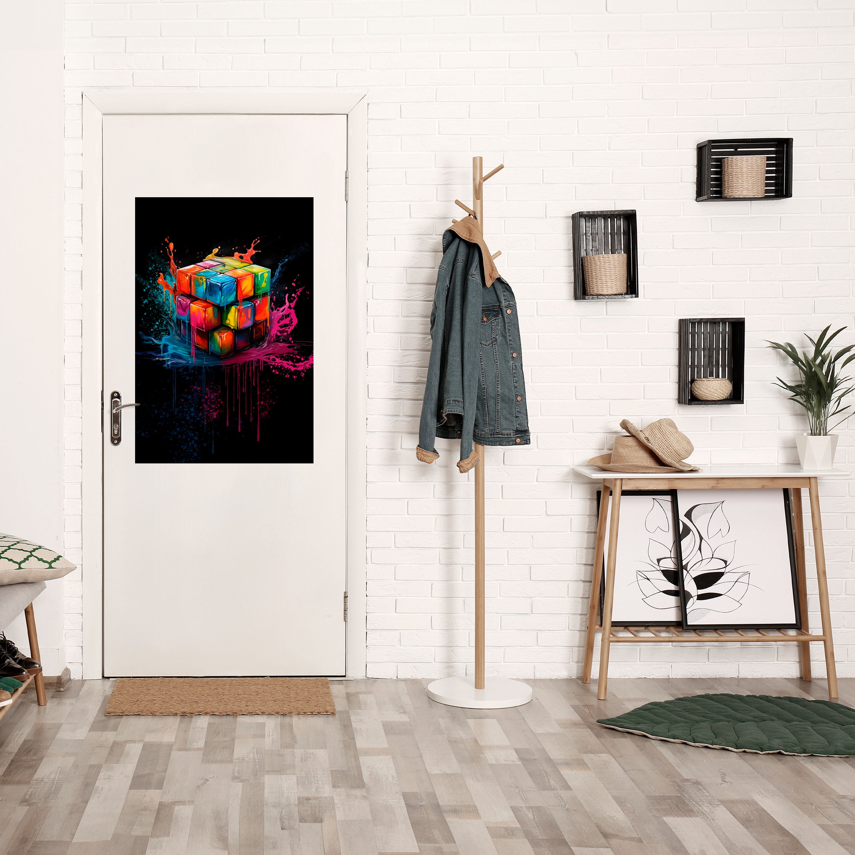 CUBE FUSION Peel and Stick Vertical Poster