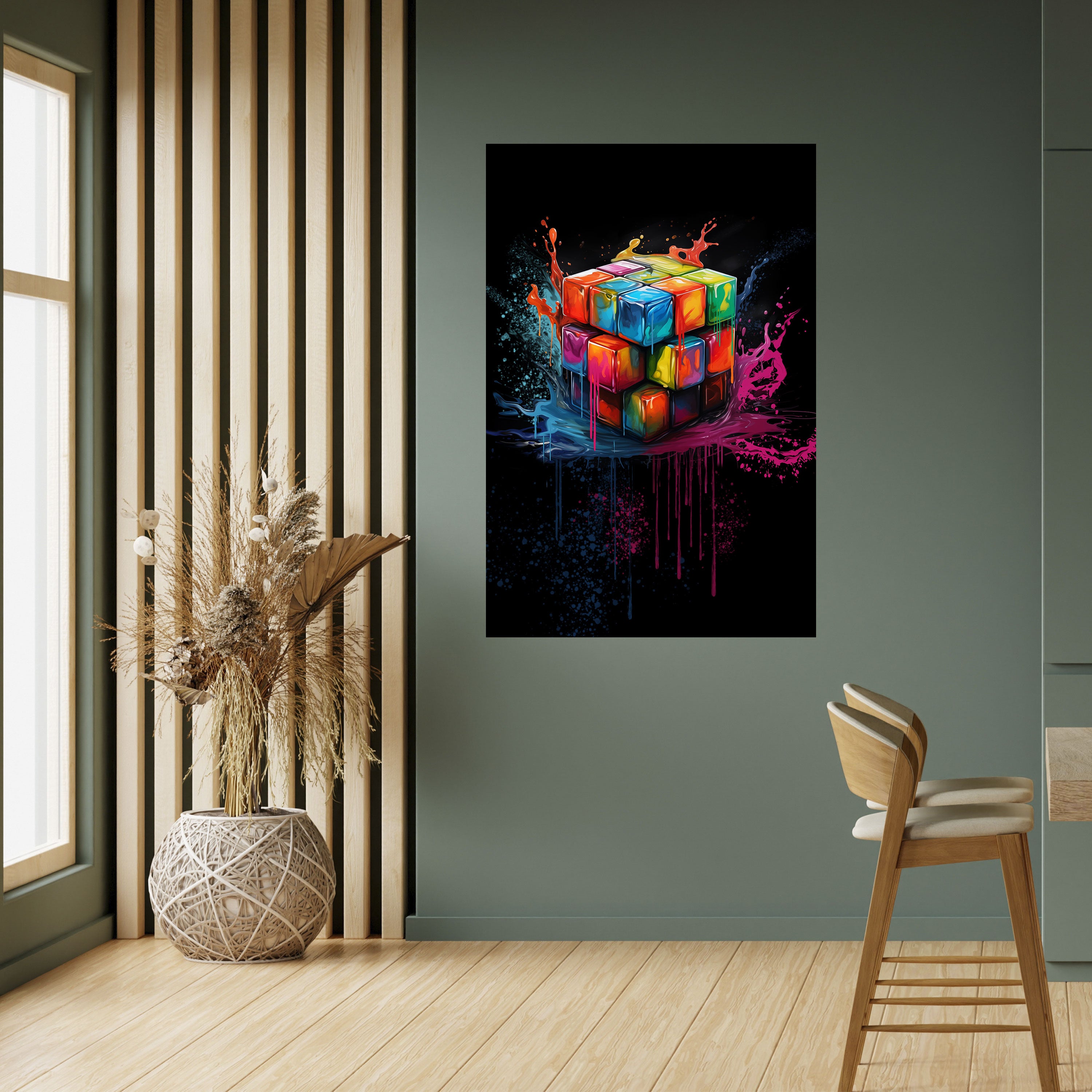 CUBE FUSION Peel and Stick Vertical Poster
