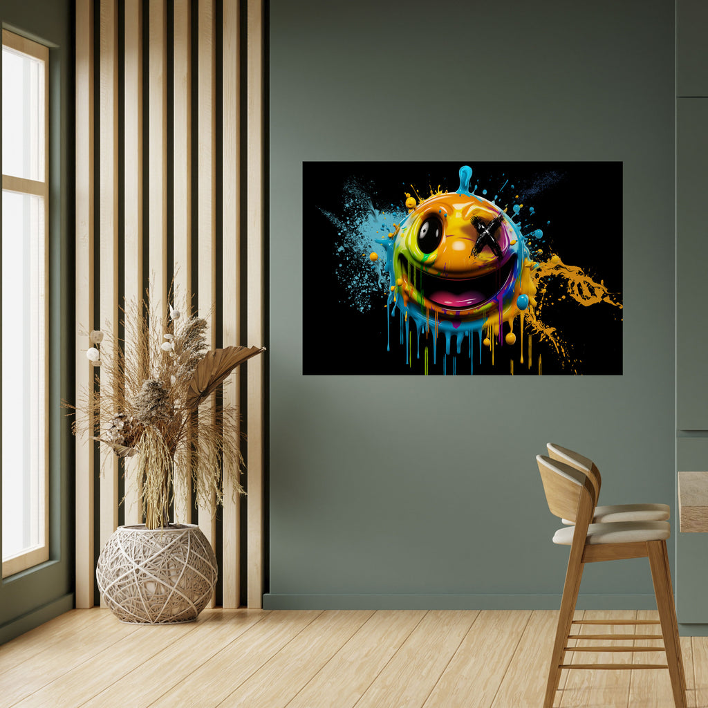 Póster horizontal autoadhesivo TRIPPY HAPPINESS