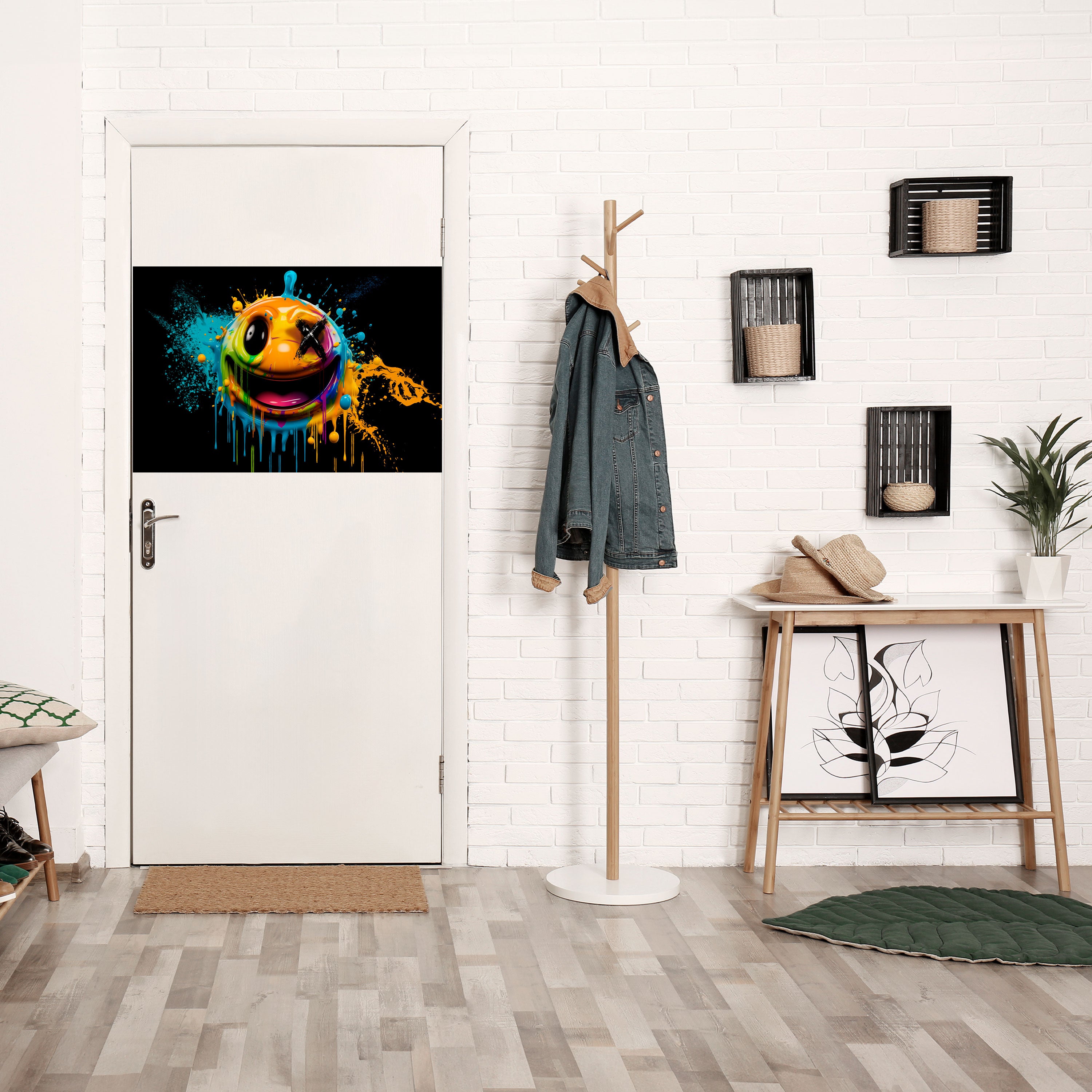 Póster horizontal autoadhesivo TRIPPY HAPPINESS