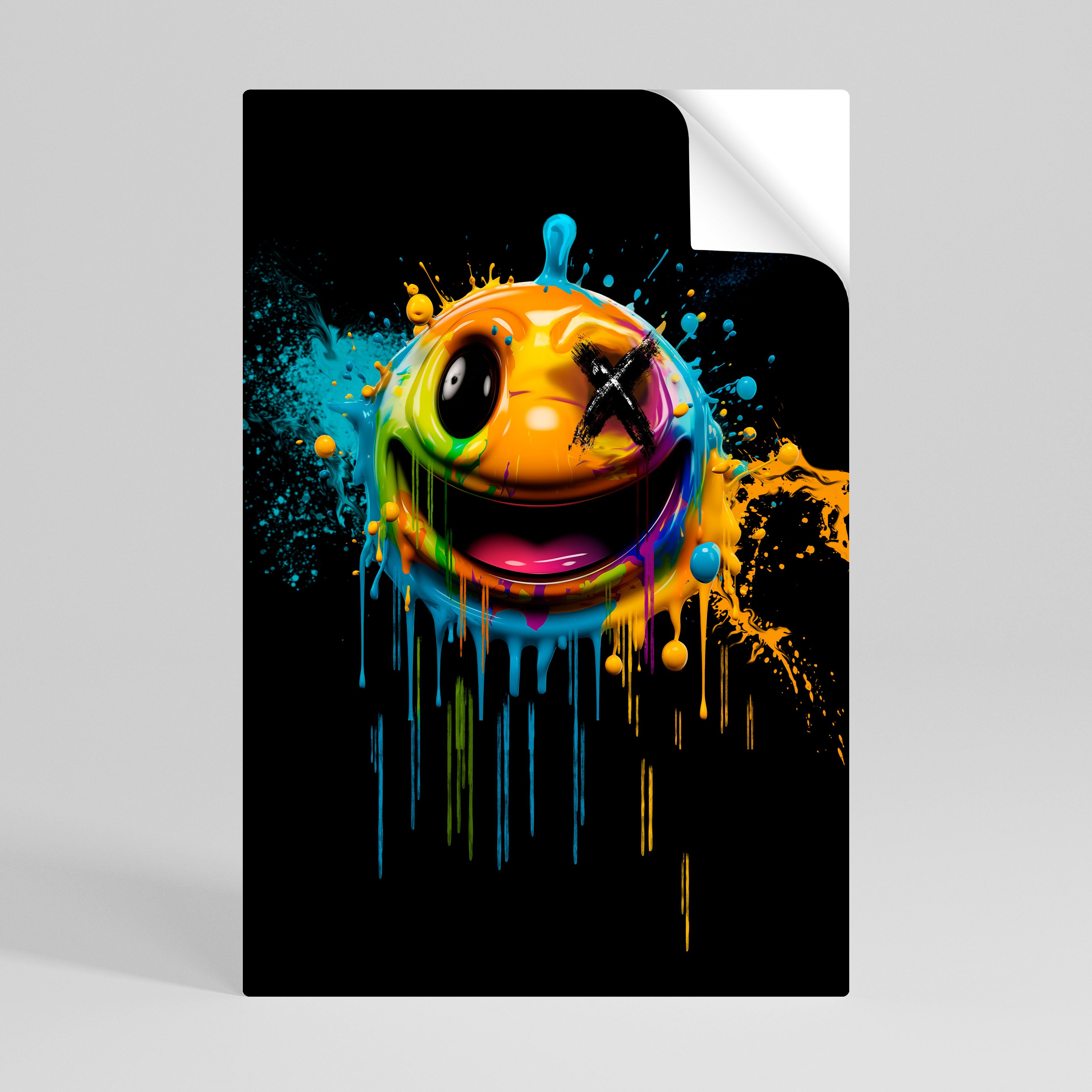 TRIPPY HAPPINESS Peel and Stick Vertical Poster
