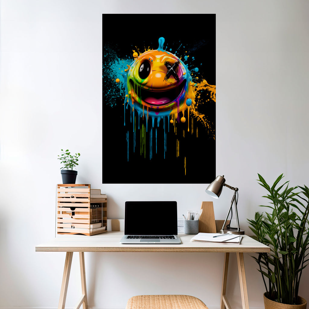 TRIPPY HAPPINESS Peel and Stick Vertical Poster