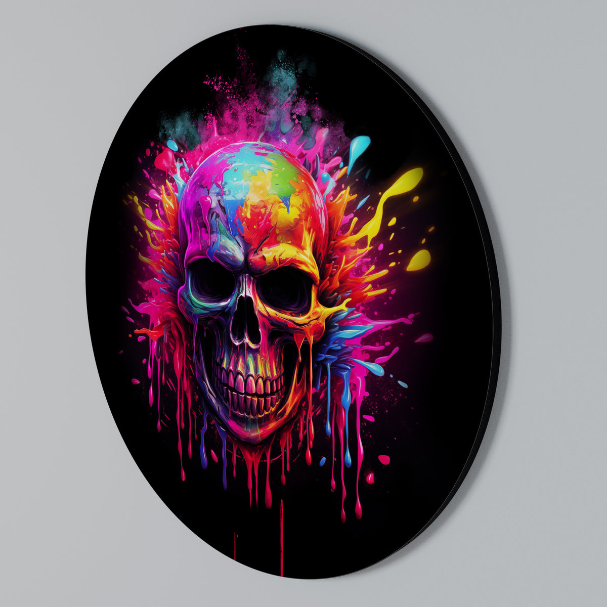 SKULL QUEST Arte de pared redondo