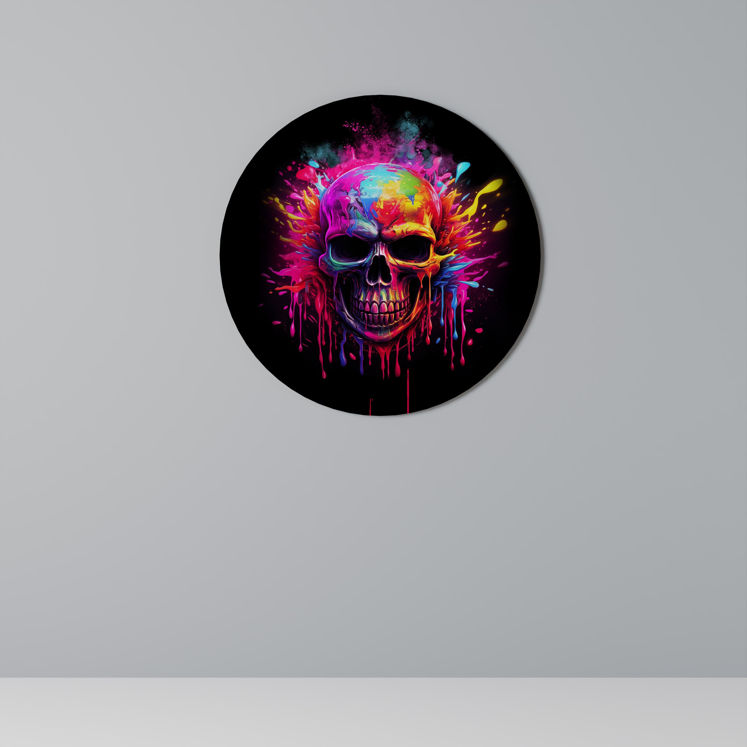 SKULL QUEST Round Wall Art