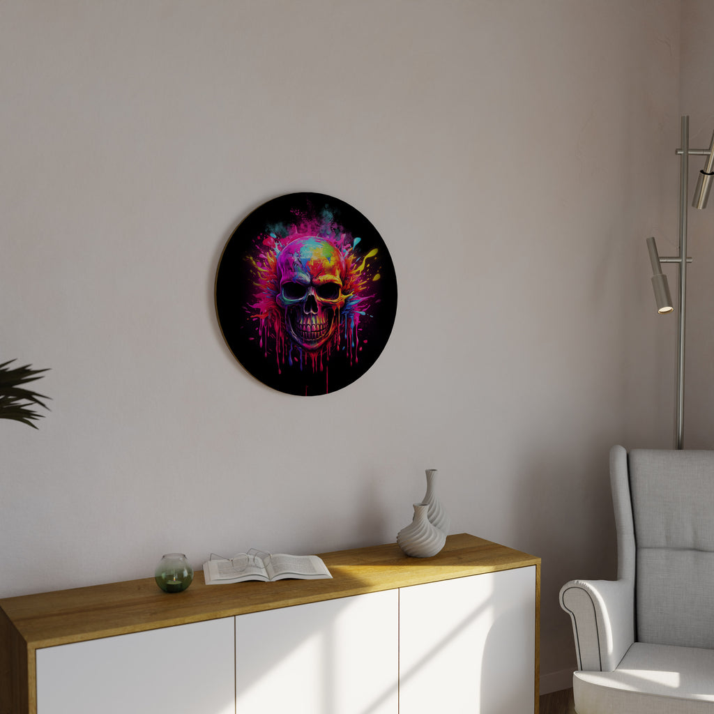 SKULL QUEST Round Wall Art