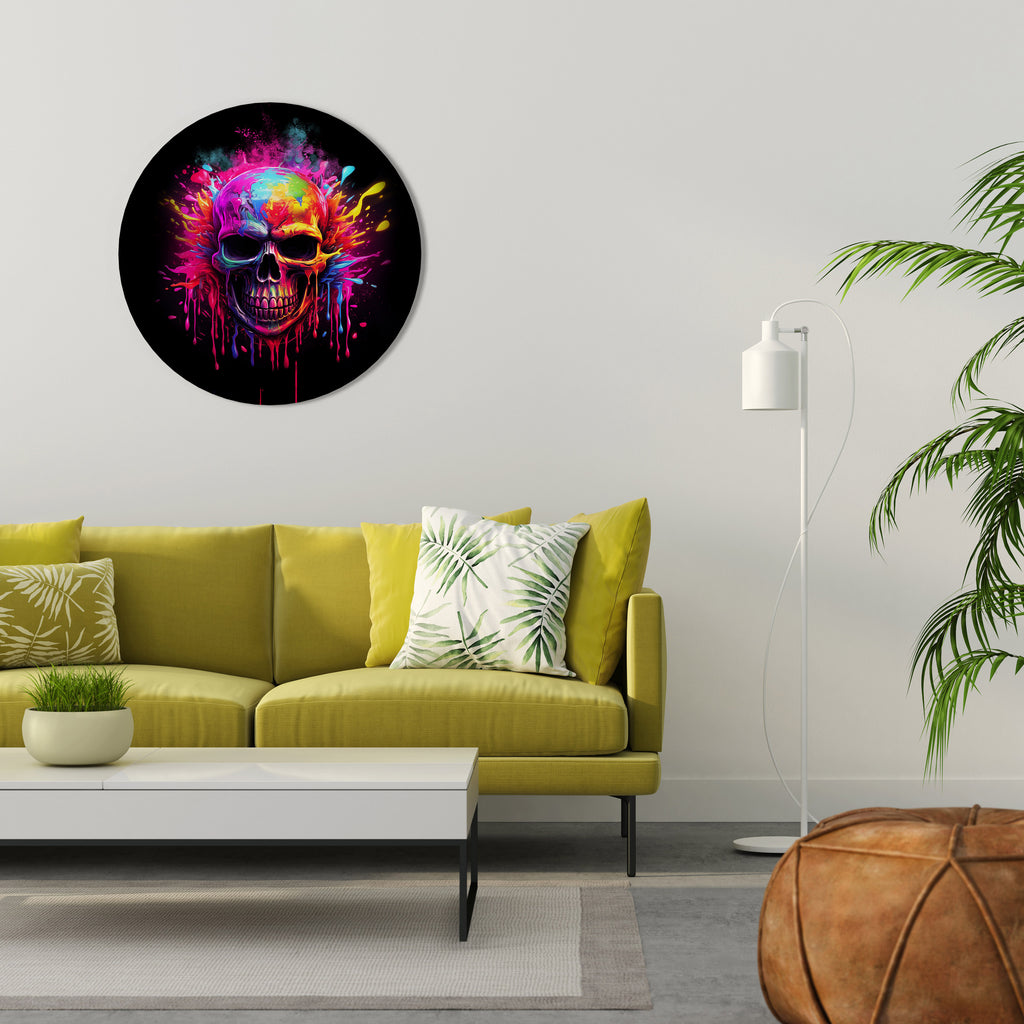 SKULL QUEST Round Wall Art