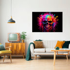 SKULL QUEST Peel and Stick Horizontal Poster