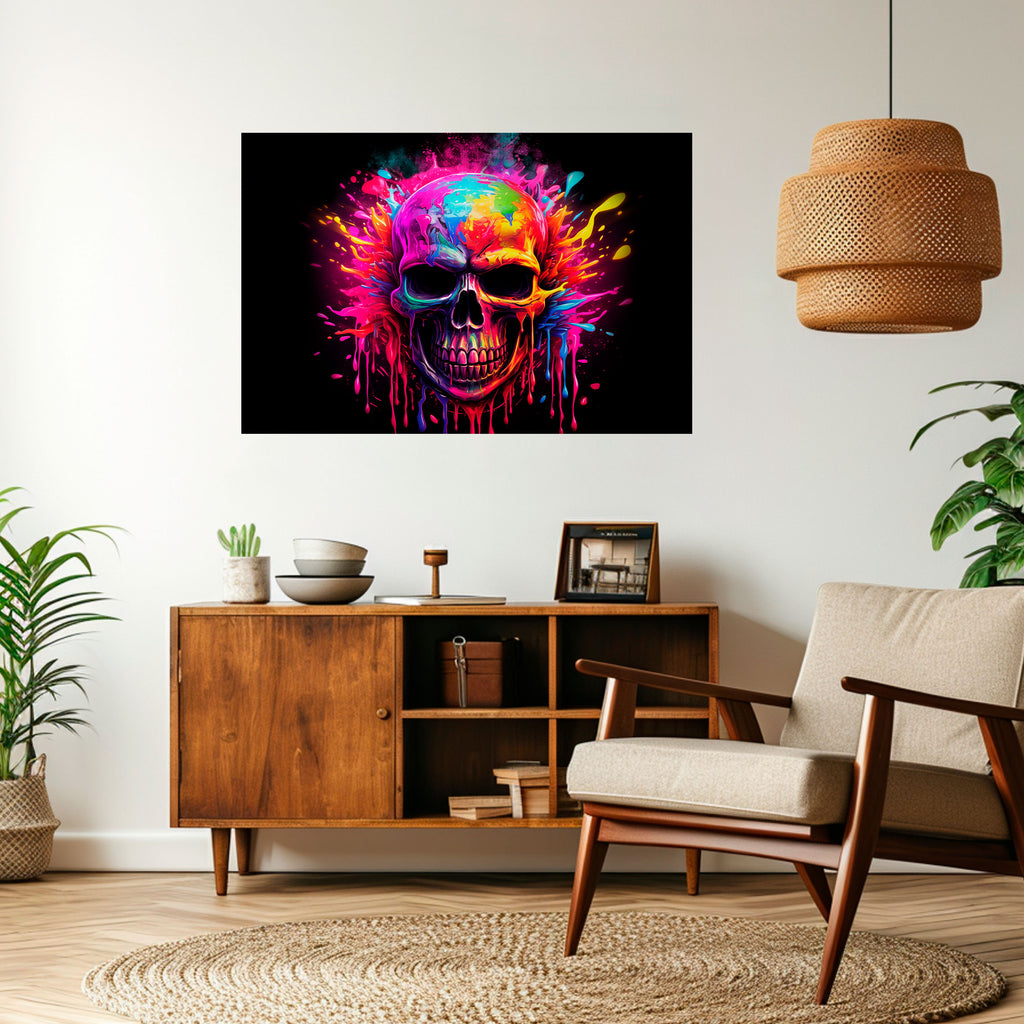 Póster horizontal autoadhesivo SKULL QUEST