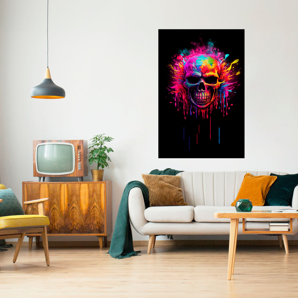 SKULL QUEST Peel and Stick Vertical Poster
