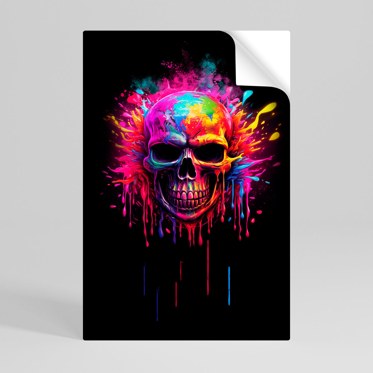 SKULL QUEST Póster adhesivo vertical