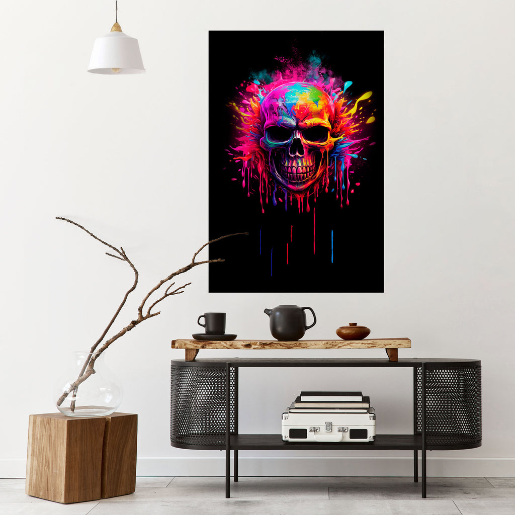 SKULL QUEST Peel and Stick Vertical Poster