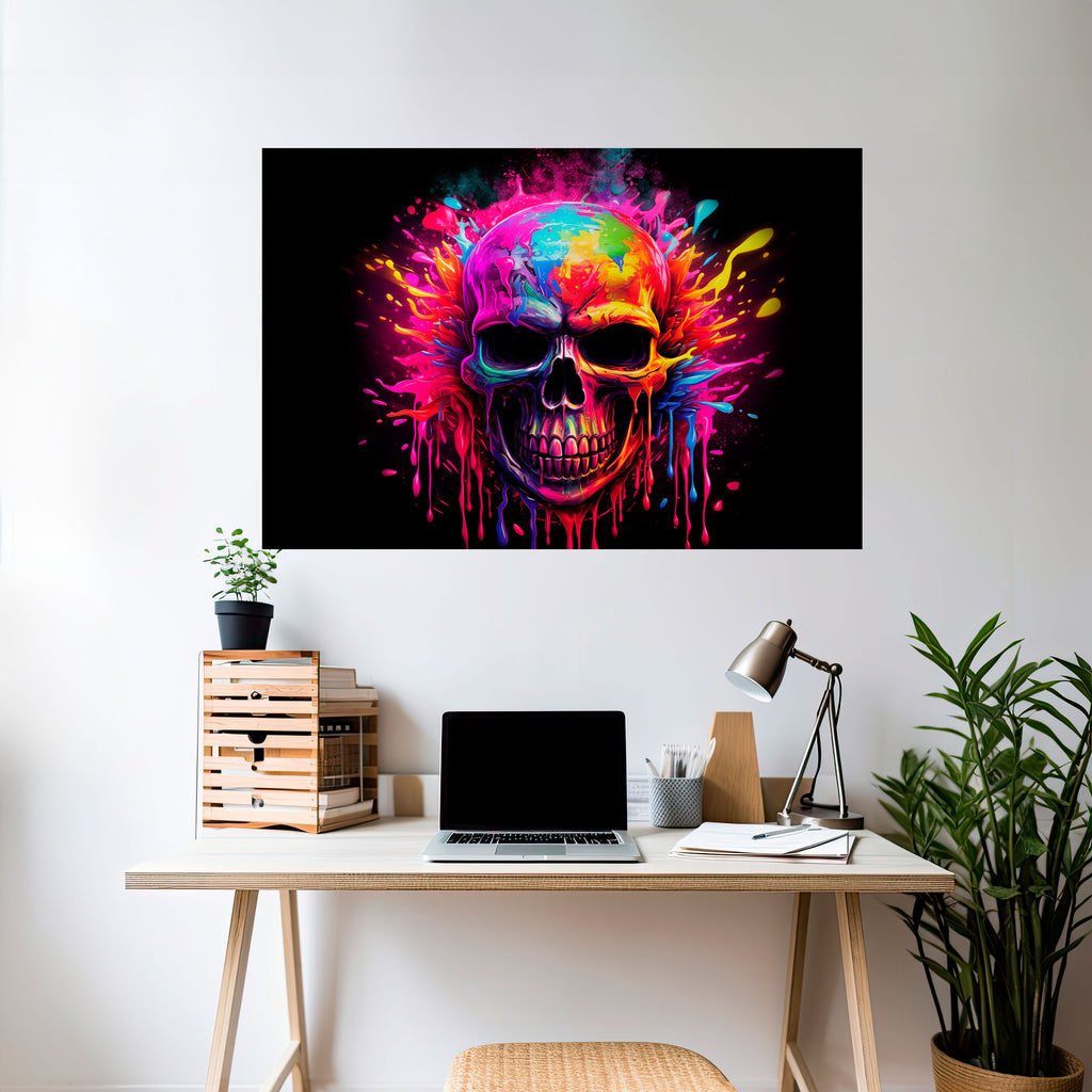 Póster horizontal autoadhesivo SKULL QUEST