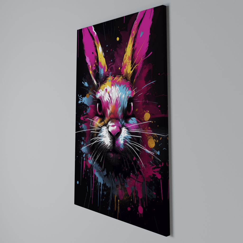 DON'T FOLLOW THE RABBIT Cuadro en lienzo vertical