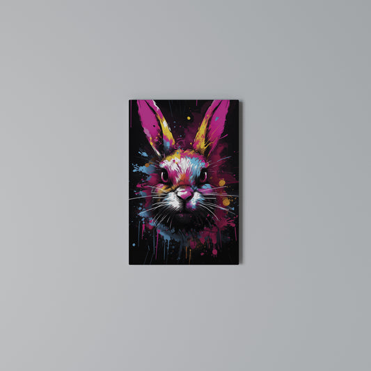 DON'T FOLLOW THE RABBIT Cuadro en lienzo vertical