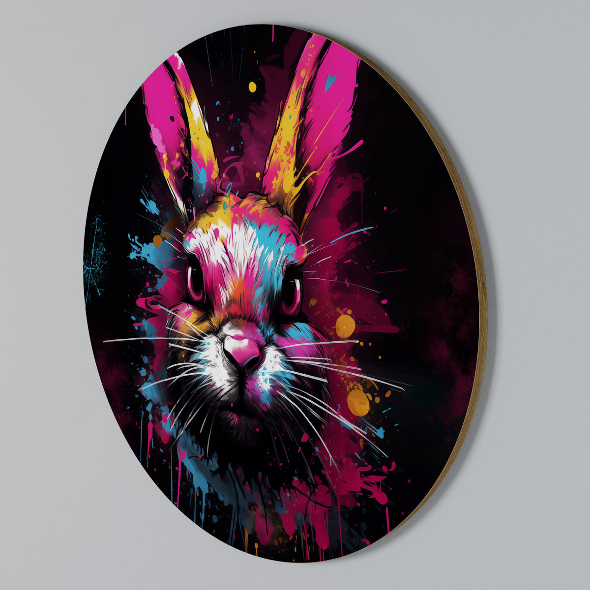 DON'T FOLLOW THE RABBIT Arte de pared redondo