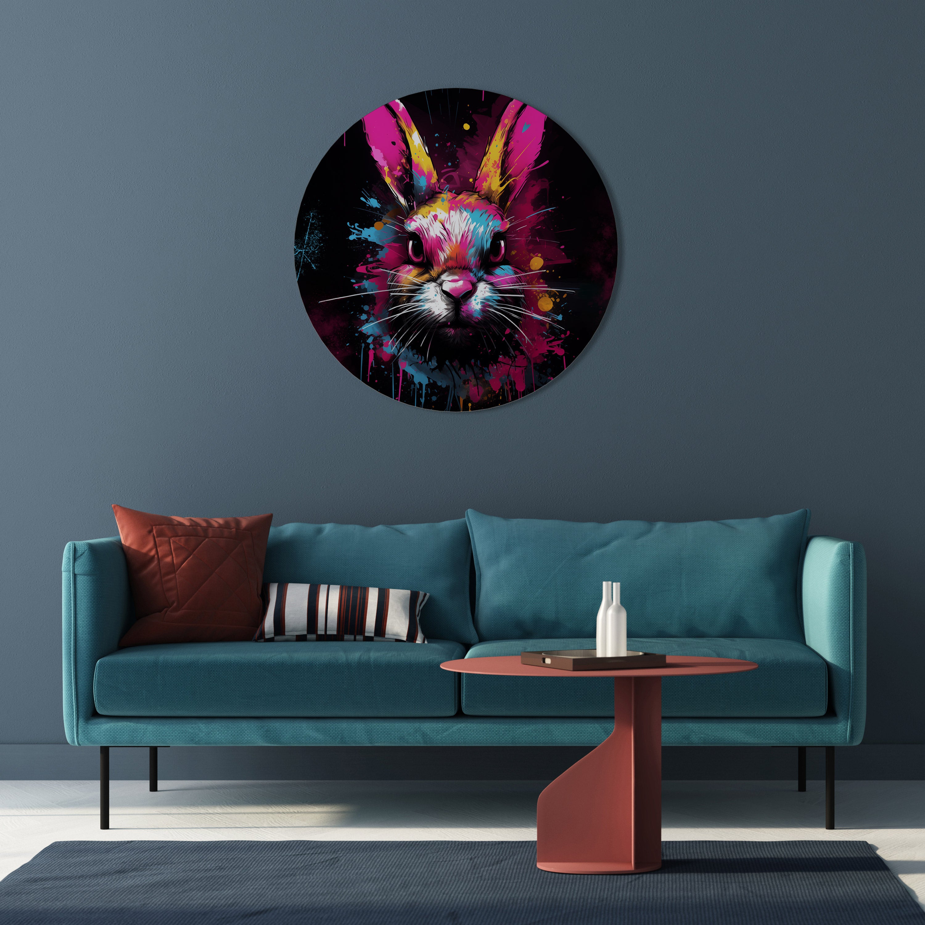 DON'T FOLLOW THE RABBIT Round Wall Art
