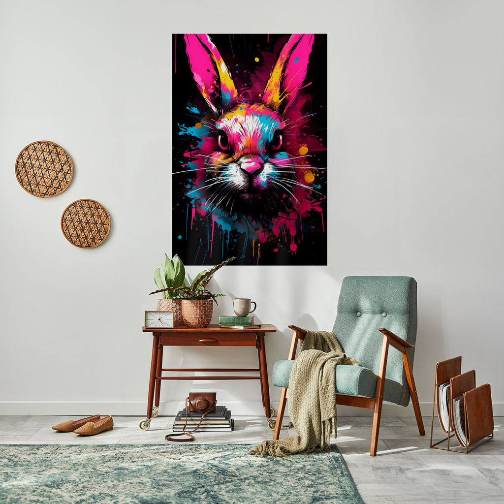 DON'T FOLLOW THE RABBIT Peel and Stick Vertical Poster