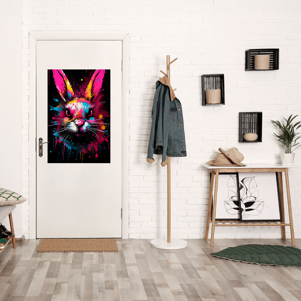 DON'T FOLLOW THE RABBIT Peel and Stick Vertical Poster