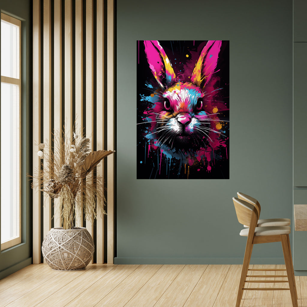 DON'T FOLLOW THE RABBIT Peel and Stick Vertical Poster