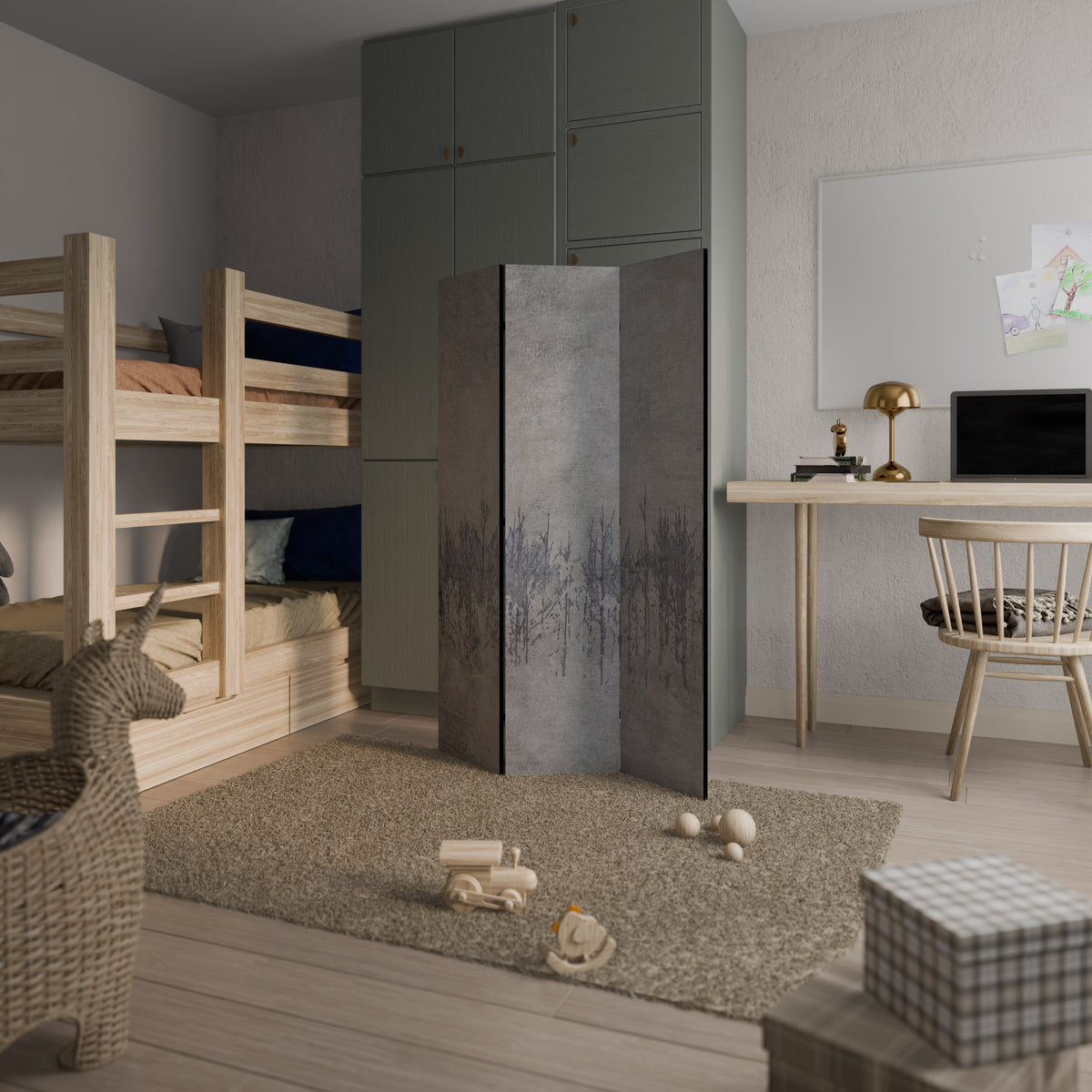 GHOSTS OF NATURE Biombo de 3 paneles