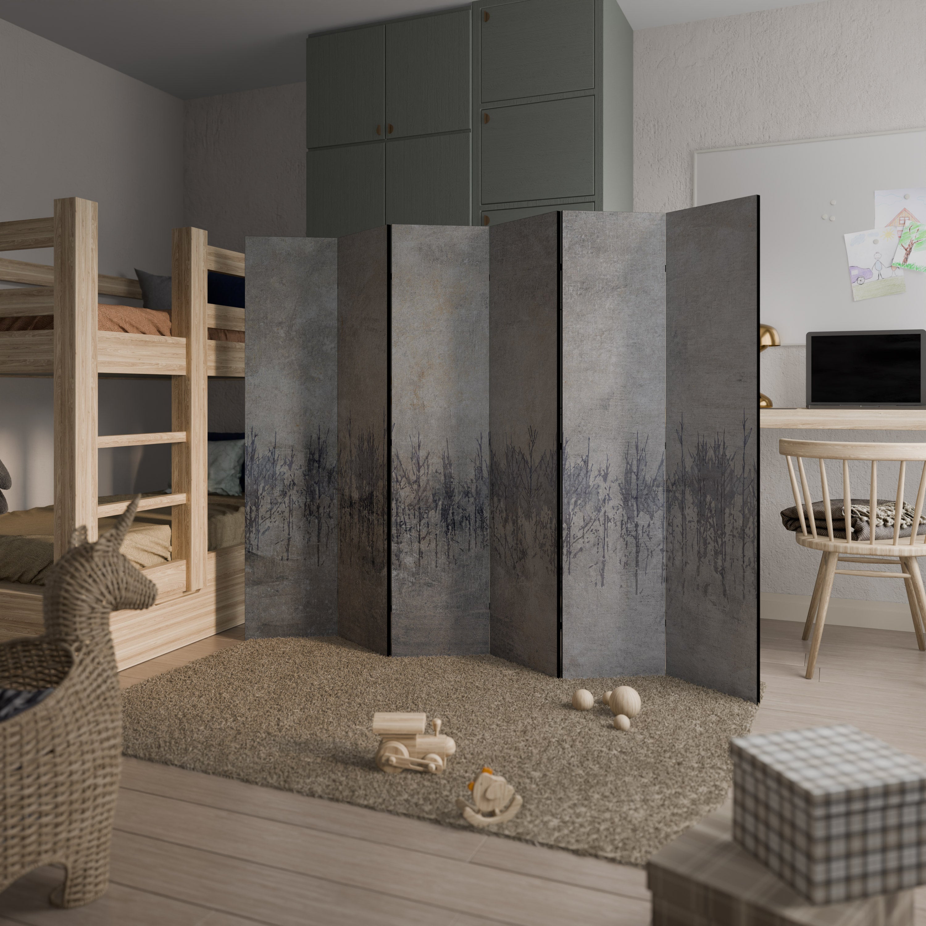 GHOSTS OF NATURE Decorative 6-Panel Room Divider