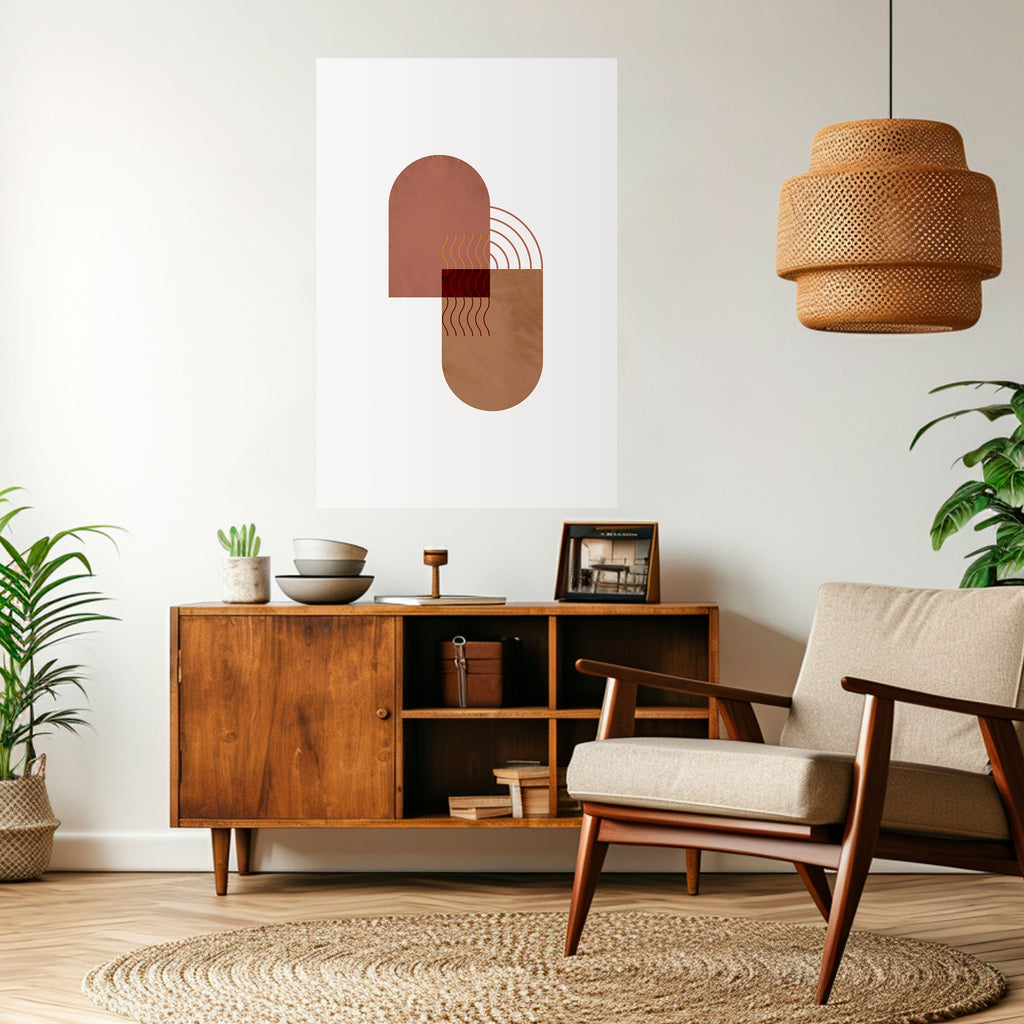 ECHOING DUET Peel and Stick Vertical Poster