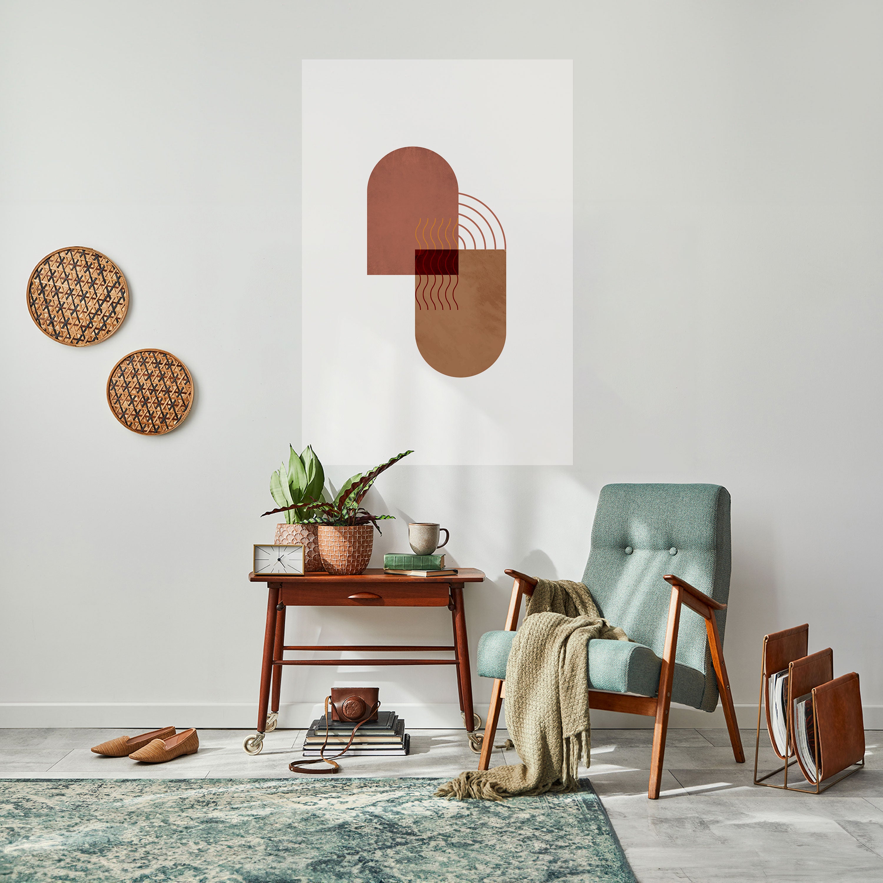 ECHOING DUET Peel and Stick Vertical Poster