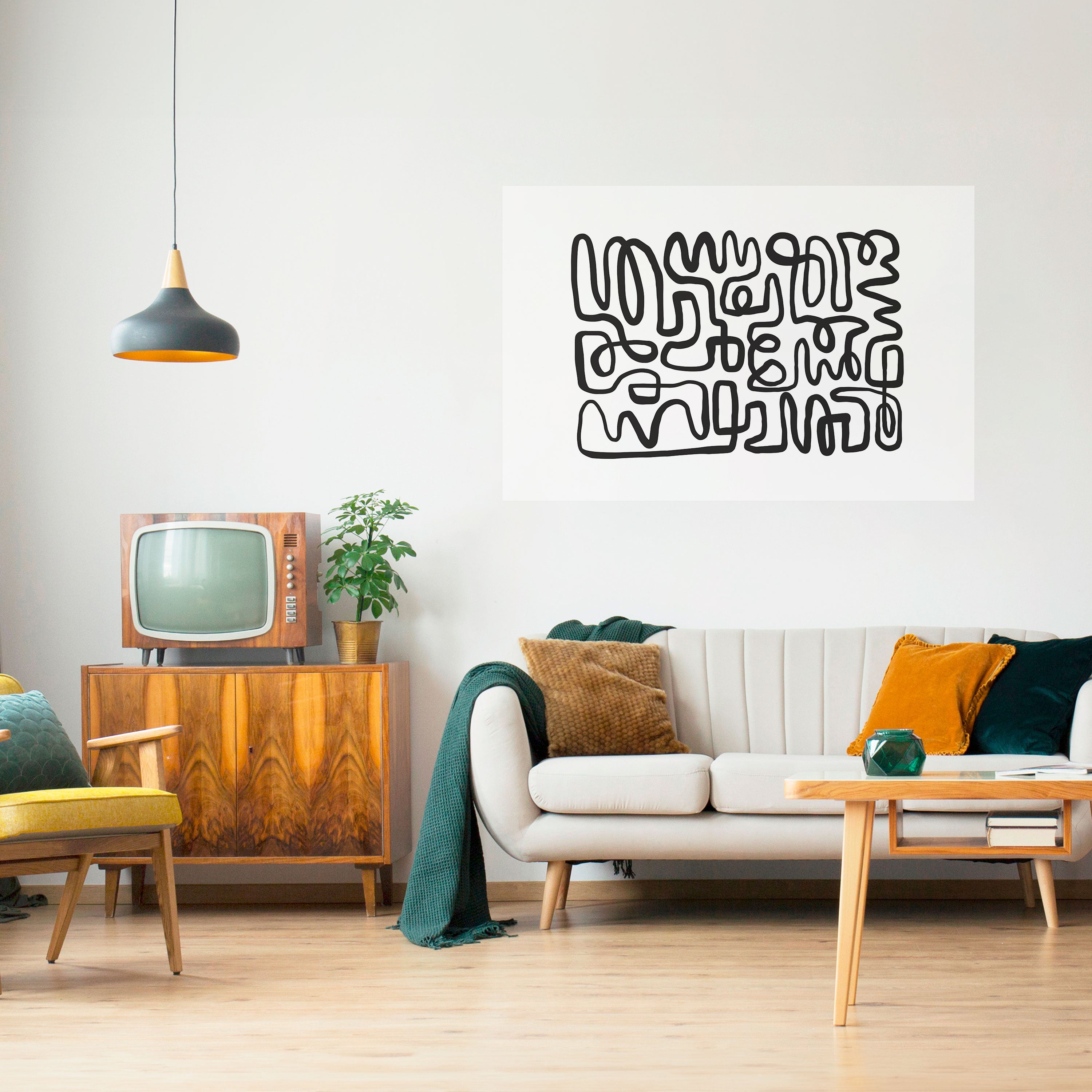 Póster horizontal autoadhesivo PERDIDO EN EL ECO