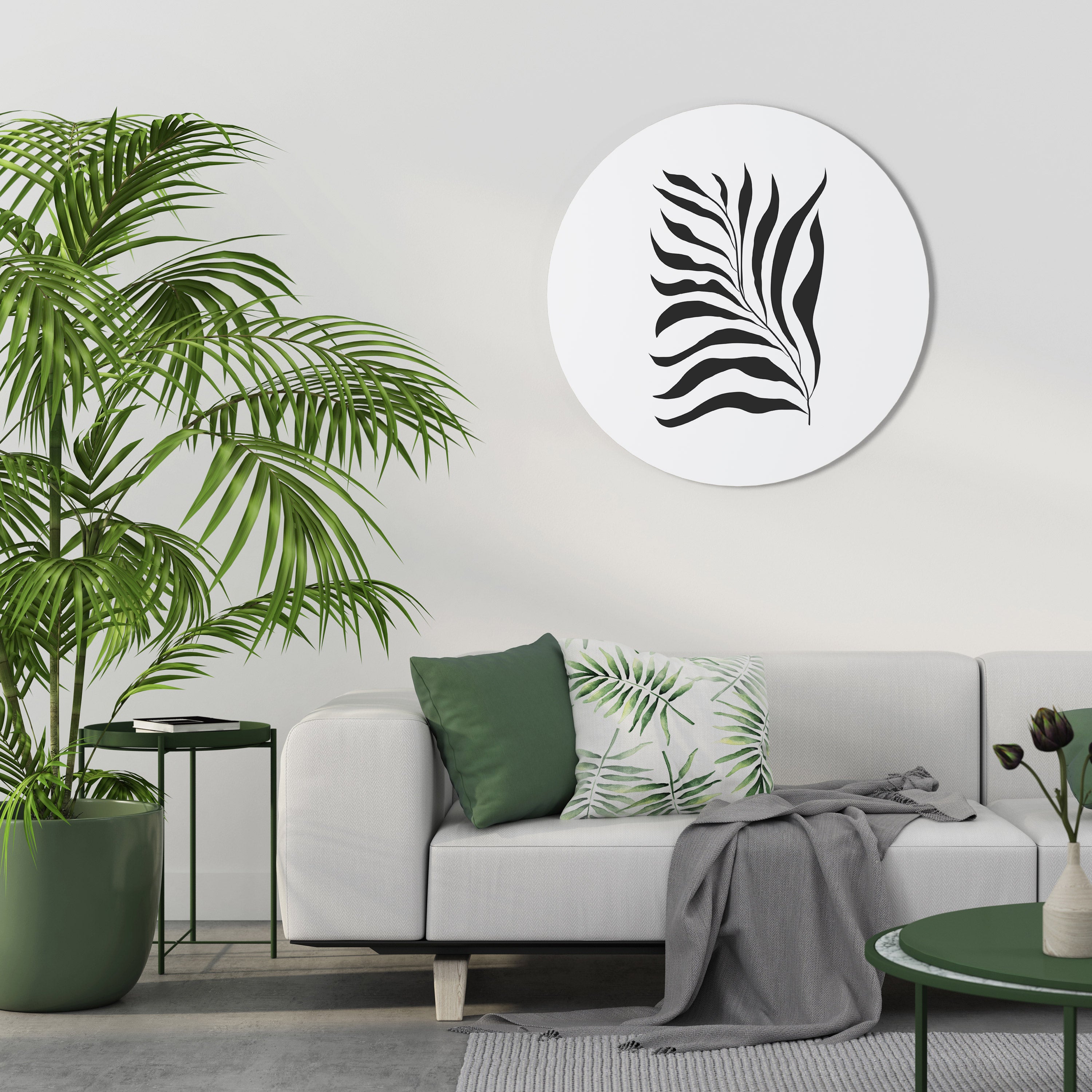 SHADOW PLANT Round Wall Art