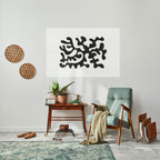 CHARCOAL CASCADE Peel and Stick Horizontal Poster